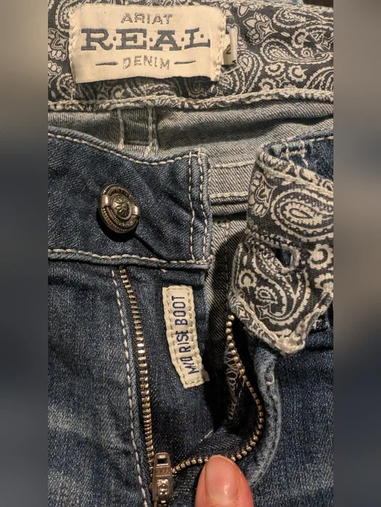 Ariat Dark Blue Bootcut Jeans for Women - Picture 7 of 8